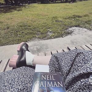 Chunky Pink Sole Black Faux Leather Loafers